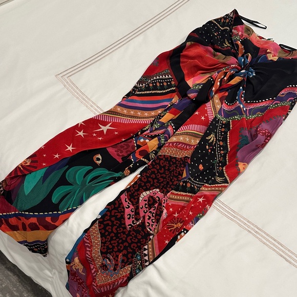 Farm Rio Vibrant Multicolor Patterned Pants - Picture 2 of 6